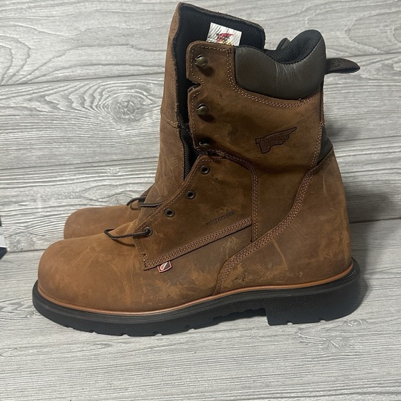 Red Wing 400 Boots Mens 15 D DynaForce 8-inch Waterproof Soft Toe Boot New Read - Picture 3 of 7